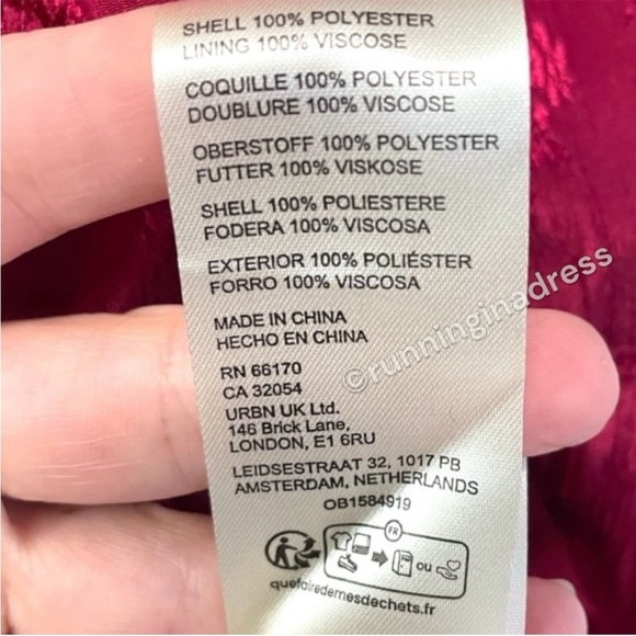 NWT Free People Cha Cha Maxi Dress In Red Cape Sleeve Empire Waist Size Medium - Picture 13 of 16